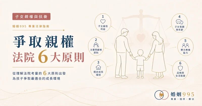 爭取子女親權（監護權）法院怎麼判？6大判定原則一次看懂