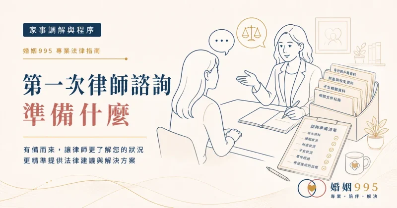 第一次找家事律師諮詢要準備什麼？資料清單與提問重點一次備齊